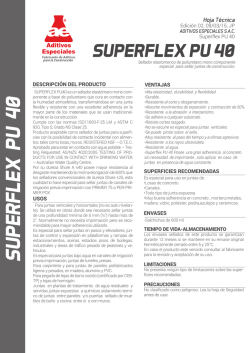 SUPERFLEX PU 40 - Aditivos Especiales