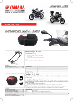 Yamaha Genuine Options - Equipaje Accesorios MT125