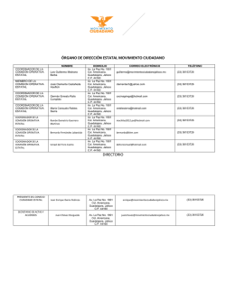 Directorio de comisiones estatal, distrital y municipal.