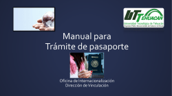 Manual para trámite de Pasaporte Mexicano