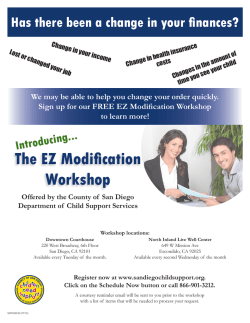 The EZ Modification Workshop - San Diego County Department of