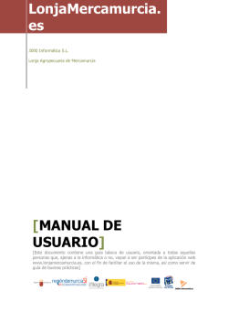 Manual de usuario de la Mesa de Cotizaciones