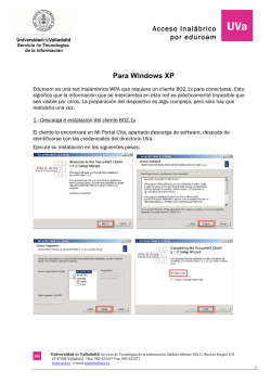 Configuración para Windows XP - STIC – UVa