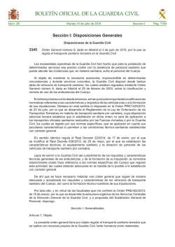 O.G .6-2015 Regula el TRANSPORTE SANITARIO