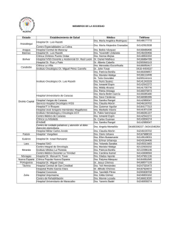 Directorio - Sociedad Venezolana de Medicina Paliativa