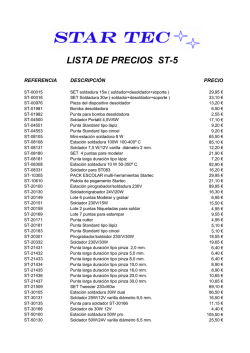 LISTA DE PRECIOS ST-5