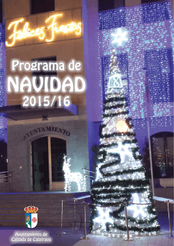 Programa Navidad 2015/16 - Ayuntamiento de Calzada de Calatrava