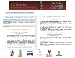 Programa - Asociación de Colombianistas