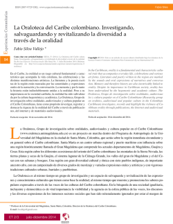 La Oraloteca del Caribe colombiano. Investigando, salvaguardando
