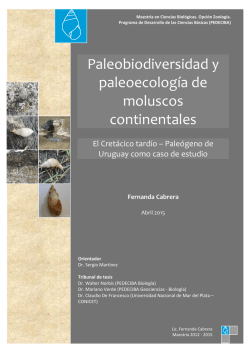 Paleobiodiversidad y paleoecología de moluscos continentales
