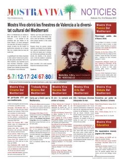 mostra viva noticies 2015 - Mostra Viva del Mediterrani