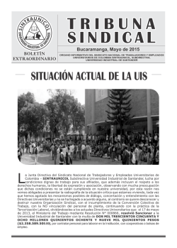 Boletín Informativo Tribuna Sindical