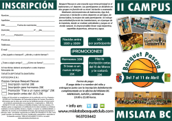 INSCRIPCIÓN - Mislata Basquet Club