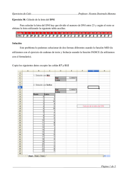 Ejercicios de Calc Profesor: Vicente Destruels Moreno Ejercicio 30