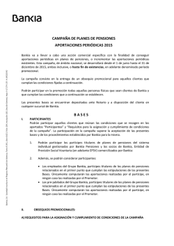 CAMPAÑA DE PLANES DE PENSIONES APORTACIONES