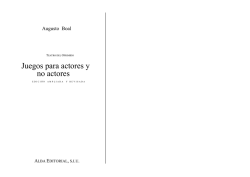 Juegos para actores y no actores – A.Boal – 1998