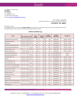 Hoteles Misión Convenio