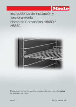Instrucciones de instalación y funcionamiento Horno de