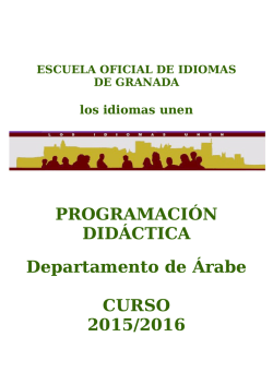 Programación árabe 2015_16 - Escuela Oficial de Idiomas de