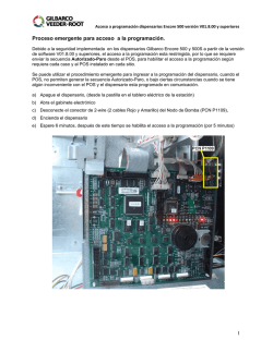 Acceso a programacion Encore 500S