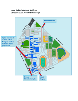 Lugar: Auditorio Antonio Rodríguez Ubicación: Cucei, Módulo E