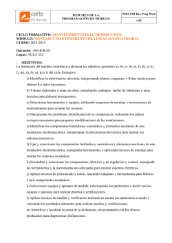 MONTAJE Y MANTENIMIENTO DE LÍNEAS