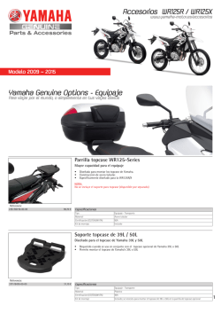 Yamaha Genuine Options - Equipaje Accesorios WR125R / WR125X