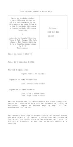 CC-2014-764 Fecha: 21 de diciembre de 2015 Tribunal de