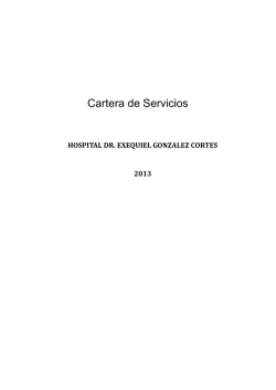 Cartera de Servicios  - Hospital Dr. Exequiel González Cortés