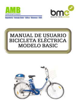 manual de usuario bicicleta electrica modelo basic