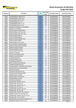 Gama Accesorios de Bicicleta Tarifa