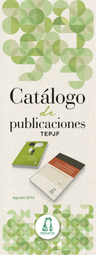 publicaciones - Tribunal Electoral del Poder Judicial de la Federación
