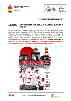 circular - Real Federación Española de Karate