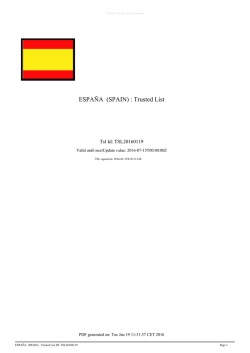 ESPAÑA (SPAIN) - Trusted List ID: TSL20151217