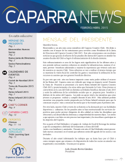 MENSAJE DEL PRESIDENTE