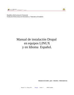 Manual de instalación Drupal en equipos LINUX y en