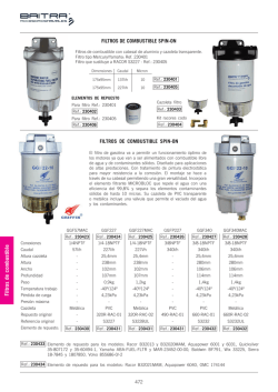 Filtros de combustible