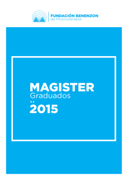 MAGISTER 2015 - Fundación Benenzon de Musicoterapia