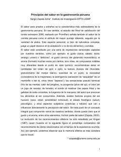 Principios del sabor en la gastronomía peruana PDF