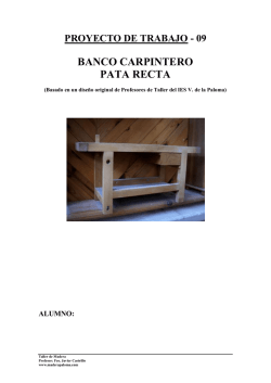 BANCO DE CARPINTERO - PATA RECTA