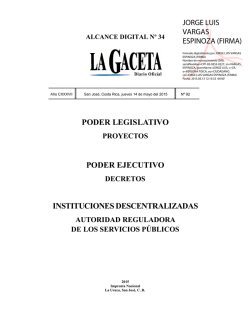 ALCANCE DIGITAL N&deg; 34 a La Gaceta N&deg; 92 de la fecha 14 05 2015