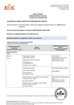 Anexo T&eacute;cnico con el alcance de esta Acreditaci&oacute;n ENAC