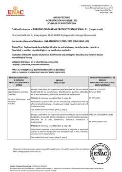 ALCANCE DE ACREDITACIÓN