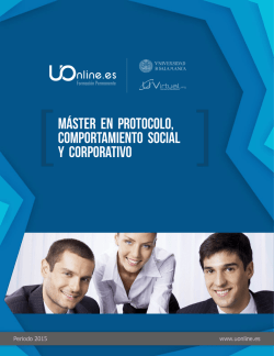 Máster en Protocolo, Comportamiento Social y