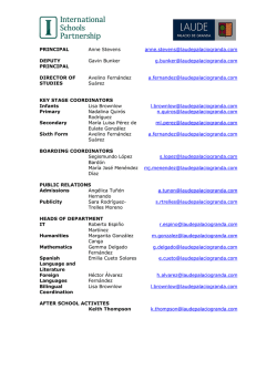 Staff list English february - Laude Palacio de Granda School