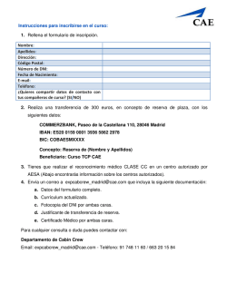 Consúltanos cómo reservar tu plaza.
