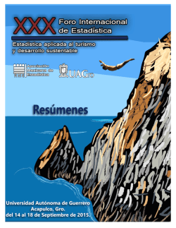 Presentación - XXX Foro Internacional de Estadística