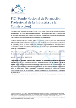FIC (Fondo Nacional de Formacio n Profesional de la Industria de la