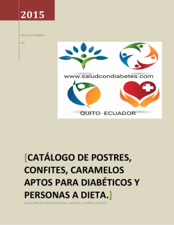 Catálogo de Postres - Salud con Diabetes Ecuadoir