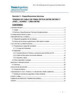 Sección 3 – Especificaciones técnicas TENDIDO DE CABLE DE